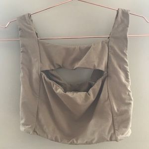Indah Body Camel Brown Cut Out Sports Bra Sz 2 M